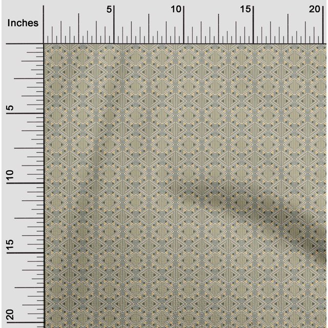 oneOone Organic Cotton Voile Fabric Triangle Geometric Printed Fabric 1 Yard 42 Inch Wide