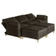 thumbnail image 4 of Sala Modular Makora Morelli Memory Foam Chocolate Chenille De 5 Módulos, 4 of 10