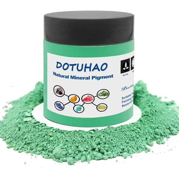 Mica Powder pigment Gouache pigment, natural mineral pigment, suitable for painting, cement, paint, concrete dye, paint, graffiti, art supplies(Turquoise-4 oz)