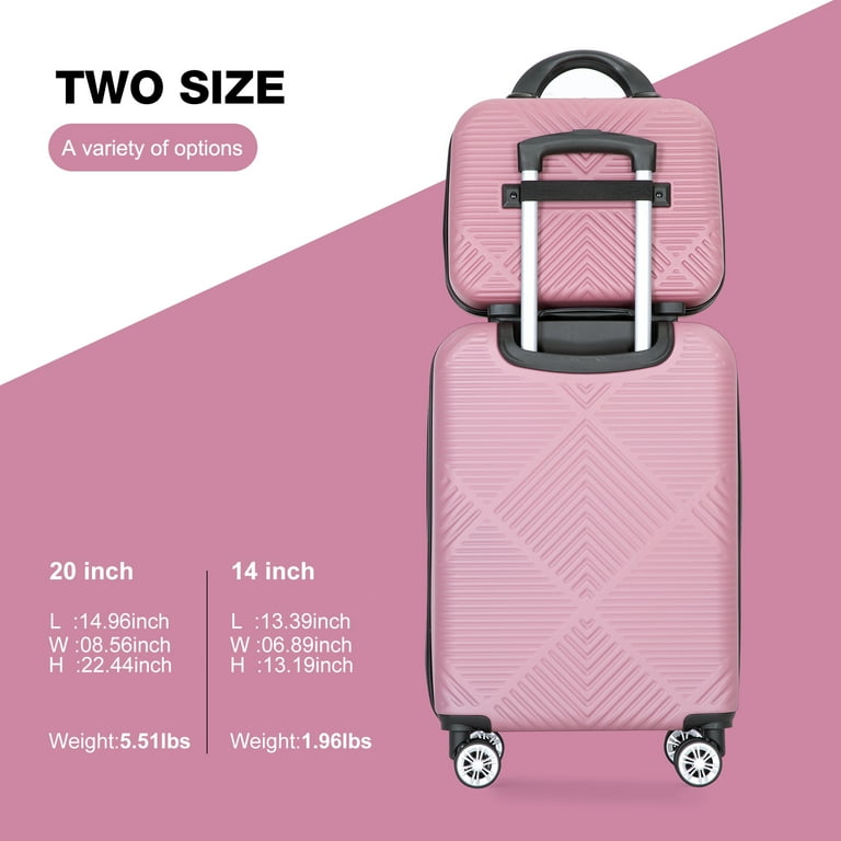 Tripcomp Luggage Sets 2 Piece Suitcase Set (14/20/)Hardside