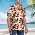 thumbnail image 5 of Xecao Snake print Hawaiian shirt - a stylish short-sleeve button-down for men, perfect for casual beach and tropical outings., 5 of 9