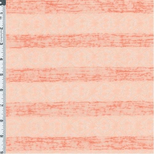 Peach Stripe Jacquard Knit, Fabric By the Yard