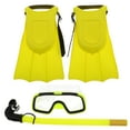 thumbnail image 5 of GOOHOCHY 1 Set Youth Snorkeling Gear With Dry Snorkel Anti-Fog Swim Goggles And Floating Flippers Set Snorkel Swimming Fins For Kids Diving Training Beach Activities Size 25-30, 5 of 8