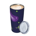 thumbnail image 3 of Kll Eggplant Stainless Steel Vacuum Insulated Coffee Cup 20 Oz Insulated Travel Mug Water Cup With Leak-Proof Straw Lid & Flip Lid,1 Metal Straws,1 Cleaning Brush, 3 of 8