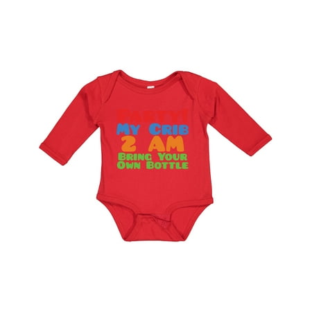 

Inktastic Party at My Crib Boys or Girls Long Sleeve Baby Bodysuit
