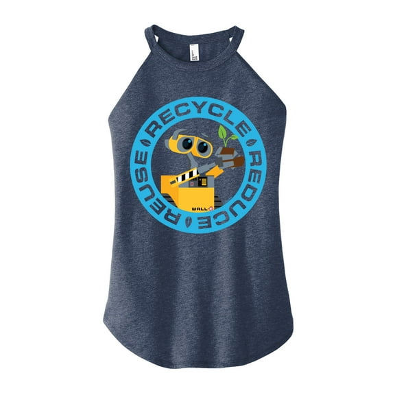 Wall-E - Recycle, Reuse, Reduce - Juniors High Neck Tank Top