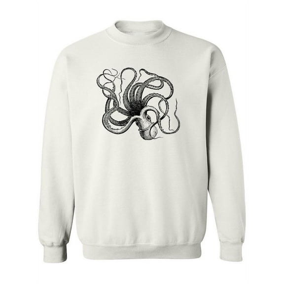 Common Octopus Sketch Sweatshirt Women -Image by Shutterstock, Female XX-Large