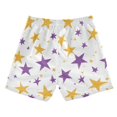 thumbnail image 2 of Yellow and Purple Stars Cartoon Boys' Swim Trunks Board Shorts Beach Pants Bathing Bottoms S, 2 of 8