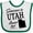 White and Green, variant on Inktastic Someone in Utah Loves Me Boys or Girls Baby Bib