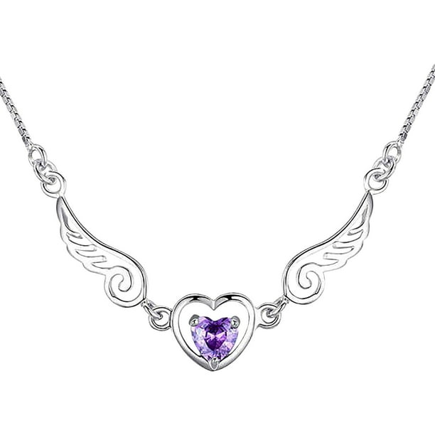 Collar para mujer, joyería para mujer, collar de cristal de circonita con forma de corazón de melocotón, cadena para clavícula, cadena para suéter, collar para mujer