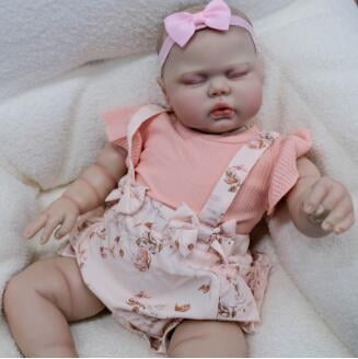 Realistic Reborn Baby Dolls-24 inch Lifelike Newborn Dolls Real Life Baby Dolls Cloth Body Sweet Sleeping Newborn with Complete Accessories for Kids Age 3+