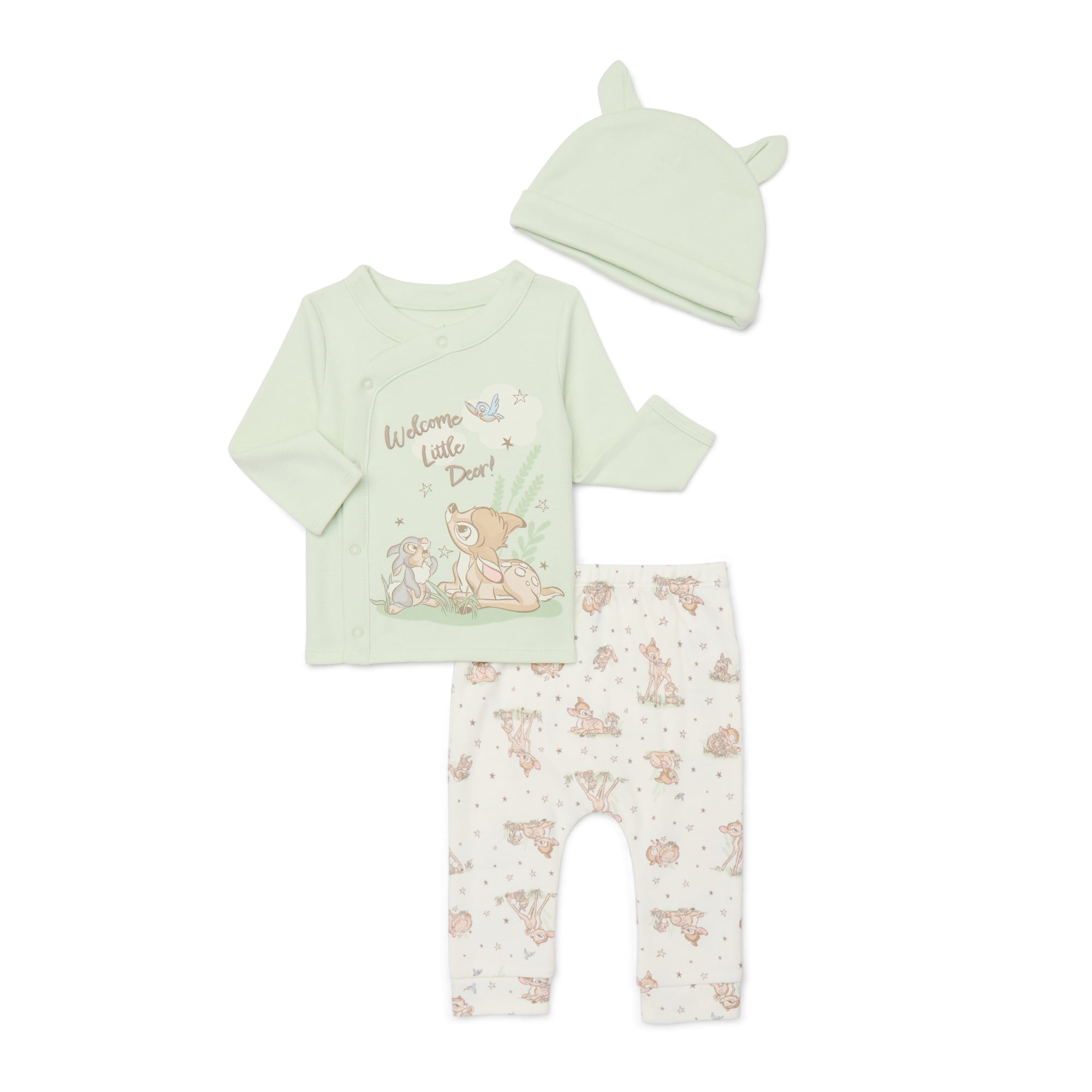 Disney Baby Wishes + Dreams Classics Bambi Take Me Home Set, 3-Piece, Sizes Preemie 6/9M