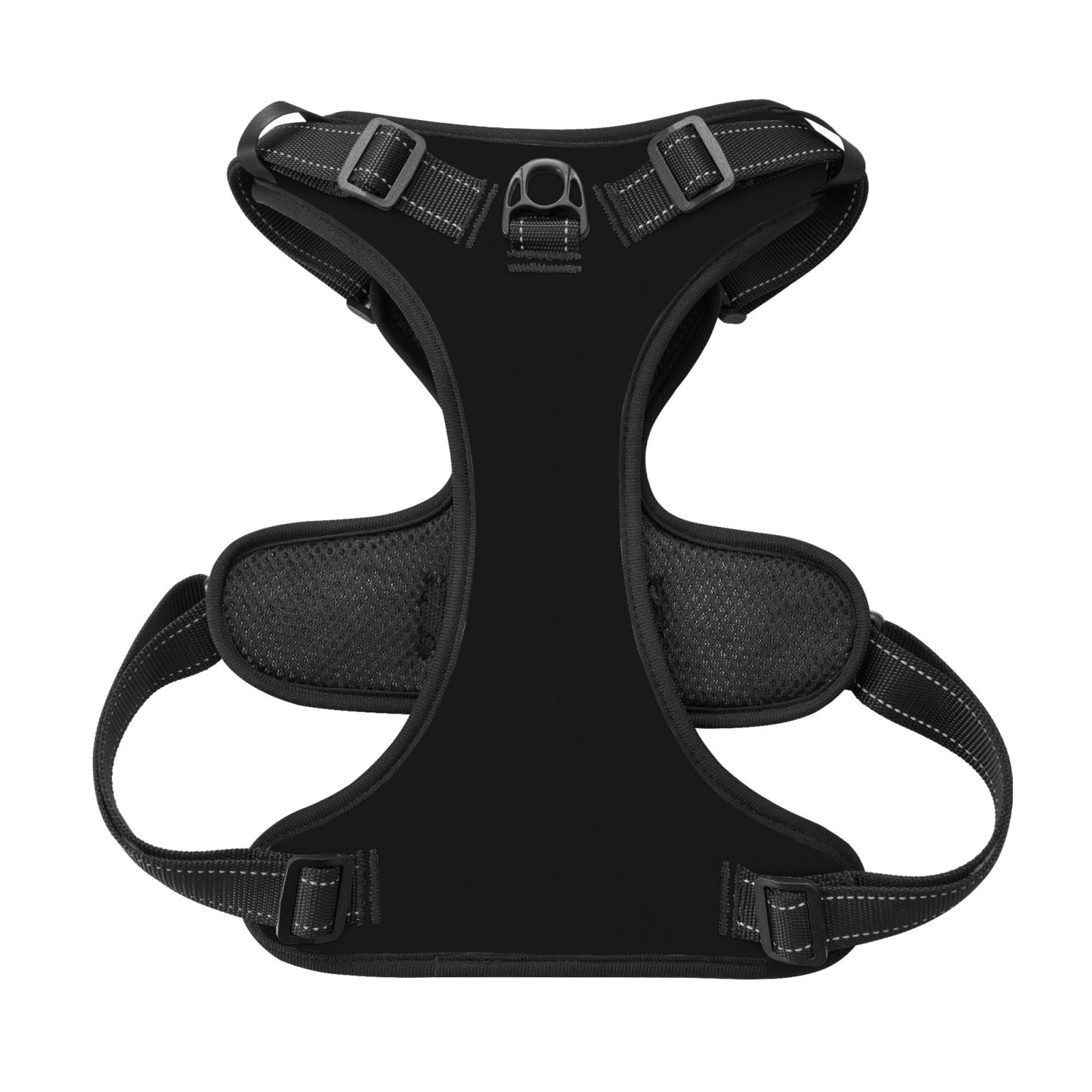 Kdxio Black Print No Pull Dog Harness Adjustable Reflective Oxford Easy Control Medium Large Dog Harness For Training And Everyday-Large