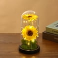 thumbnail image 1 of Regalo creativo, girasol, flor eterna, cubierta de vidrio, girasol, luz de noche, pantalla de lámpara acrílica, decoración, 1 of 5