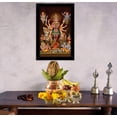 thumbnail image 3 of IBA Indianbeautifulart Goddess Durga With Kaali & Saraswati Picture Frame Religious Poster Black Wall Frame Deity Photo Frame Wall Decor&nbsp;For Home/ Office/ Temple-6 x 8 Inches, 3 of 7