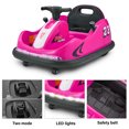 thumbnail image 4 of VOLTZ TOYS 12V Kids Bumper Car, Indoor & Outdoor 2 Modes, 360°Rotation Electric Ride On Car Dual Motors w/ Parent Remote Control and Customized Stickers(Pink), 4 of 10