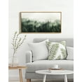 thumbnail image 2 of SHENIFY Green Fog Pine Tree Forest Canvas Wall Art Modern Artwork Prints Decor Hanging Decoration 8x16in Natural Framed, 2 of 5