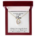 thumbnail image 1 of To Mom Remembrance Message Mother's Love Blooms White Forever Necklace w Message Card, 1 of 8