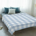 thumbnail image 4 of Light Blue Plaid Blanket Soft Cozy Warm Throw Blanket for Couch, Plush Fuzzy Flannel Fleece Blankets for Sofa, Modern Minimalist Country Bed Blankets Lightweight Gifts for Women, 40"x50", 4 of 9
