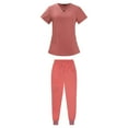 thumbnail image 3 of Conjunto de uniformes médicos Yinane Batas de enfermería Rosa oscuro L, 3 of 8