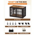 thumbnail image 2 of JFHID 46" Heavy-Duty Dog Crate Furniture for Large Dogs, XXL Wooden Dog Cage Kennel Indoor Furniture, Black and Brown, 2 of 9