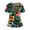 Green, variant on Women Medical Uniform Workwear V Neck Short Sleeve Printed Scrub Top with Pattern Comfortable Fit