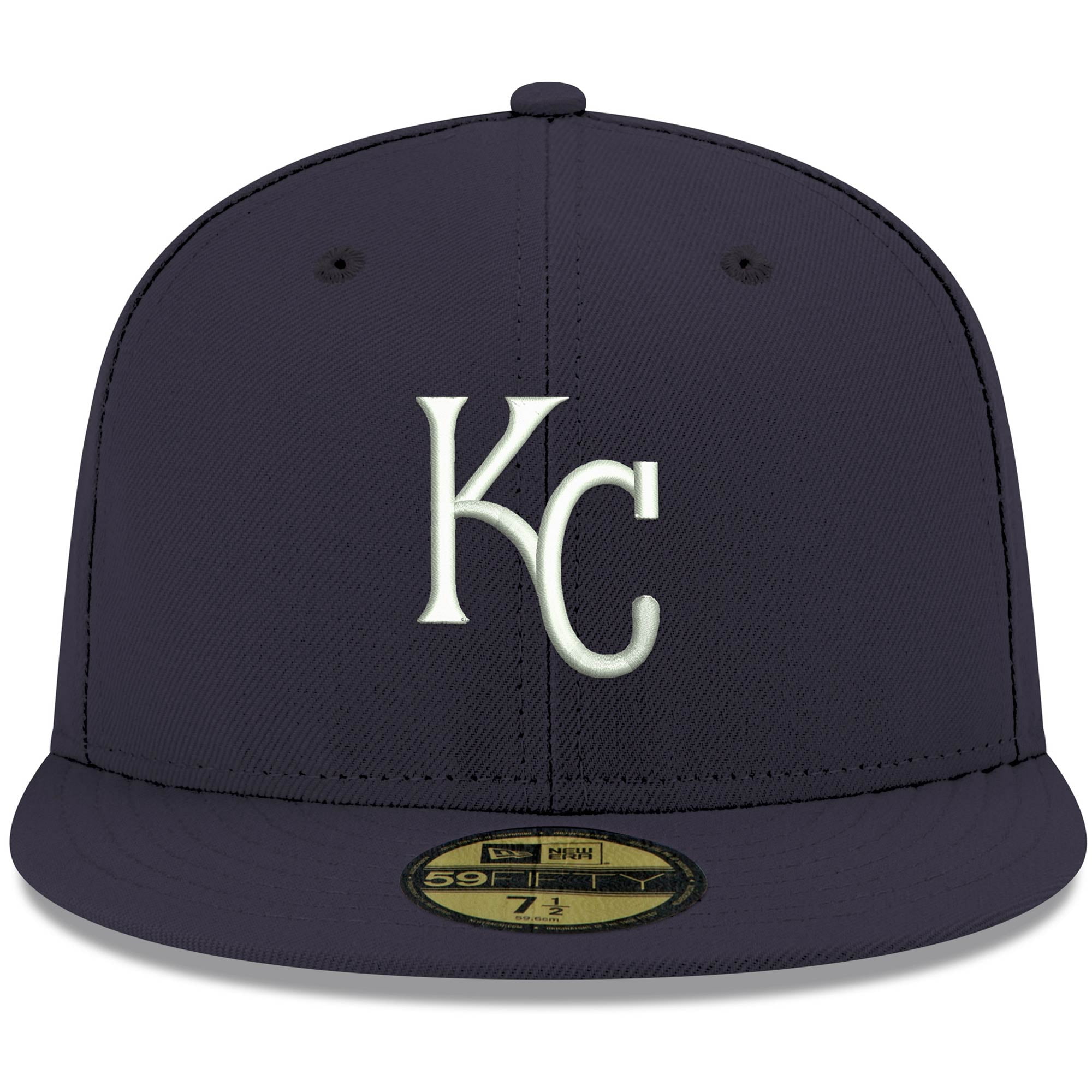 Men's Kansas City Royals New Era Gray/Red Navy Undervisor 59FIFTY Fitted Hat