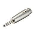thumbnail image 3 of Uxcell 3.62'' x 0.83'' x 0.73'' XLR  to 0.25"  Microphone Plug In Audio Connector  Zinc Alloy Silver Tone 4pcs, 3 of 4