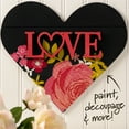 thumbnail image 7 of Plaid Unpainted Wood Surface Word, Love, 7", 7 of 7