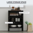 thumbnail image 4 of HOMCOM Sideboard Buffet Cabinet with Storage, Modern Accent Cabinet with 2 Doors and Adjustable Shelf, Coffee Bar Cabinet, Distressed Black, 4 of 9