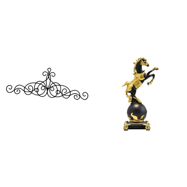 Escultura De Caballo De Metal Para Pared, Colección De Estatuas De Animales Modernas Para Sala De Estar, Dormitorio, Chimenea, Decoración De Pared, Placa Para Patio Interior Y Exterior.