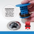 thumbnail image 6 of TubShroom Revolutionary Hair Catcher Drain Protector for Tub Drains (No More Clogs) Blue, 6 of 7