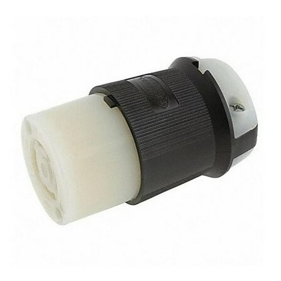 Hubbell Wiring Device-Kellems LckCon,Strt;30 A;Blk; White,Nyl,L15-30R HBL2723