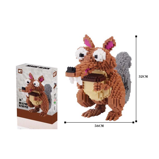 8730 piezas liuwei Mini Bloques de construcción Modelo grande Scrat Magic Blocks Ice Age Squirrel Acorn