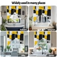 thumbnail image 6 of Yellow Black Patchwork Swag Curtain Valance for Windows, Abstract Retro Art Window Treatments Short Swag Topper for Kitchen Windows Bathroom Bedroom, 36"x45", 6 of 8
