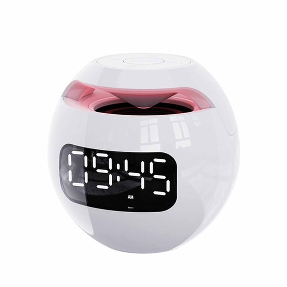 NARABB Wireless Bluetooth Speaker Colorful Subwoofer With LED Display FM Radio Alarm Clock Bluetooth Hifi Card MP3 Music Play