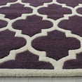 thumbnail image 3 of SAFAVIEH Chatham Freddy Geometric Wool Area Rug, Purple/Ivory, 5' x 8', 3 of 7