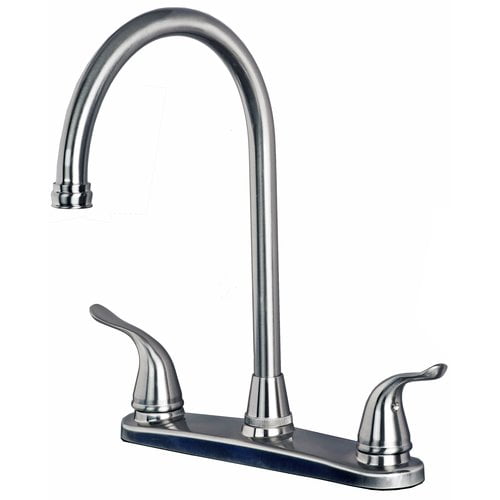 Laguna Brass High Arc Double Handle Kitchen Faucet