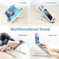 thumbnail image 5 of Laptop Stand, Foldable Riser Laptop Stand 6 Angles Adjustable, Anti-Slip Ventilated Aluminum Stand Compatible with Laptop, Tablet –Silver, 5 of 5