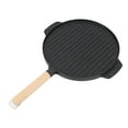 thumbnail image 2 of BBQ Grill Pan Double Sided Design Even Heat Distribution Nonstick Ideal for Meat Pizza Breakfast Low Smoke Production Portable Outdoor Griddle, 2 of 7