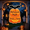 thumbnail image 5 of Halloween Door Hangings Sign, Happy Halloween Paper Farmhouse Wall Decor, Rustic Paper Hanging Decoration Outdoor Signs, For Front Door and Porch Entryway Decor, 5 of 6