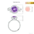 thumbnail image 5 of ANGARA Natural 1.7 Ct. Amethyst with Diamond Halo Ring in 14K White Gold for Women (Ring Size: 8.5), 5 of 9