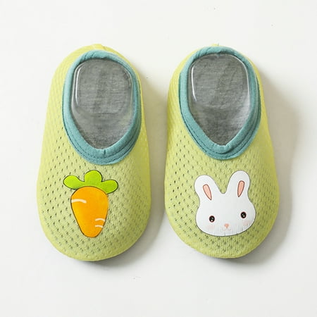 

TOWED22 Christmas Slippers For Kids Socks Toddler Rabbit The Breathable Boys Barefoot Shoes Kids 1-3Y Baby Socks Carrot Cartoon Yellow