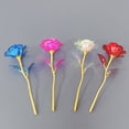 thumbnail image 4 of Artificial Flower Rose Valentine's Day Gift 24K Gold Plated Golden Rose Flowers Holiday Present Wedding Party Decor, 4 of 8