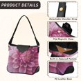 thumbnail image 4 of Blooming Dahlia Women's Tote Bag Convertible Handbags Hobo Shoulder Bag with Zipper Magnetic Snap, 4 of 8