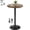 Faux Marble/Black, variant on Homall 1 Piece Bar Table Height Adjustable Bistro Pub Table Cocktail Round Table with Metal Base, Black/Black