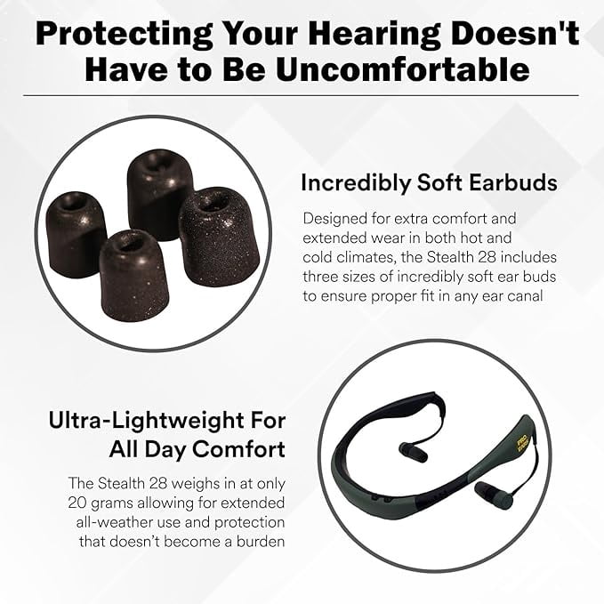 Pro Ears Stealth 28 Electronic Ear Plugs Green