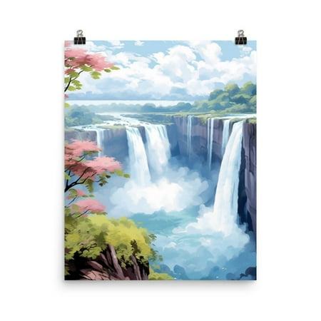Iguazu Falls Print, Argentina Wall Art, South America Poster, Waterfall Travel Decor, Iguazu River Artwork, Nature Landscape Art Home Decor #4145, Unframed Poster Size 8x12