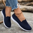 thumbnail image 3 of Loafers for Women Slip on Solid Mesh Walking Shoes Comfy Soft Sole Lightweight Driving Nursing Shoes Casual Breathable Flat Shoes Blue Size 7.5, 3 of 7
