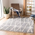 thumbnail image 1 of SAFAVIEH Berber Fringe Olga Geometric Shag Area Rug, 1 of 6